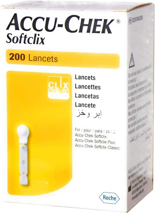 Accu-Chek Softclix Lancets - 200 Count for Gentle Blood Glucose Testing