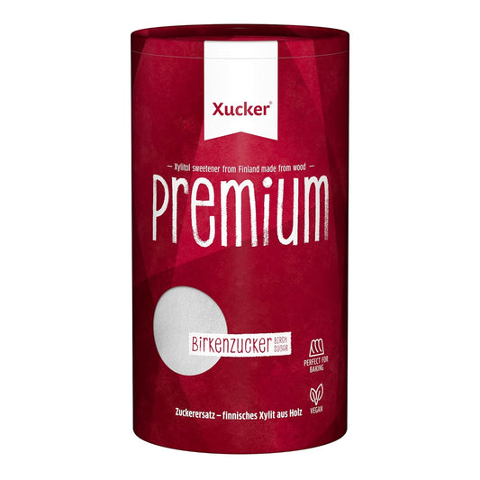 Xucker Premium Xilitol Birch Sugar - Înlocuitor de zahăr cu conținut scăzut de calorii pentru gătit și coacere, vegan și prietenos cu dinții (1 kg)