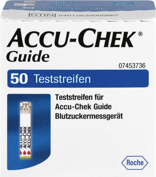 Accu-Chek Guide Test Strips 50-Pack by Roche Diab.Care - Accurate Blood Glucose Monitoring